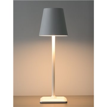 Lampada da Tavolo LED Senza Fili USB-C™ Dimmerabile in Metallo Bianco