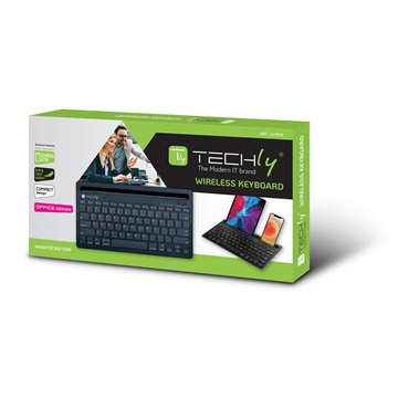 Mini Tastiera Wireless 78 Tasti a 2 Canali con Tasti di Scelta Rapida e Stand per Tablet