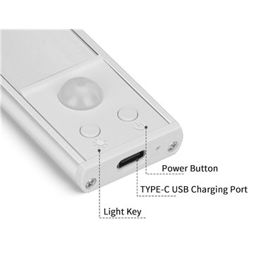 Luce LED Slim Ricaricabile USB con Sensore di Movimento 30 cm