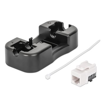 Frutto Keystone Slim Cat.6 per Cavo Rigido con Supporto Punch-Down 25 pz Bianco
