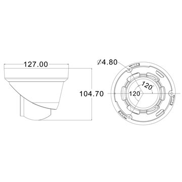 Telecamera IP Dome H.265 IR da 5 MP Starlight Rilevamento Basato su AI, DGM5216SVATP