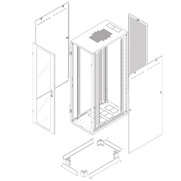 Armadio Server Rack NextGen 1000 19" 600x1000 42U Nero