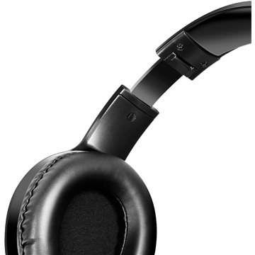 Cuffia Stereo Pieghevole con Microfono Jack 3,5 mm Nero