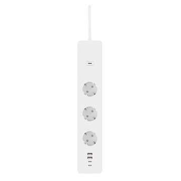 Multipresa Intelligente 3 Prese Schuko 4 USB Controllo Vocale, R6132
