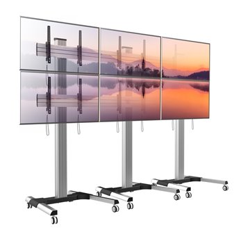 Supporto a Pavimento per 6 TV LCD/LED 22-55" per Video Wall