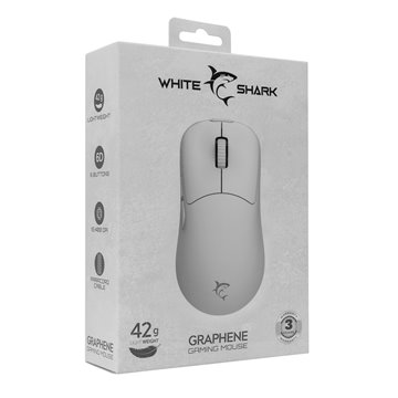 Mouse Ottico USB 12400 Dpi 6D Bianco, GRAPHENE