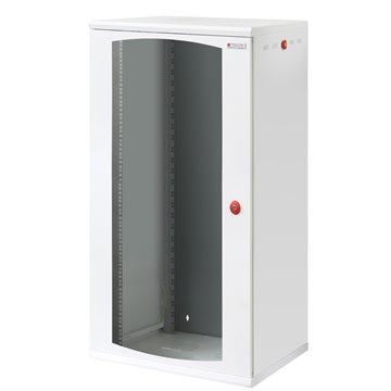 Armadio Rack 19" a muro 22 unità sezione unica prof. 600mm Bianco