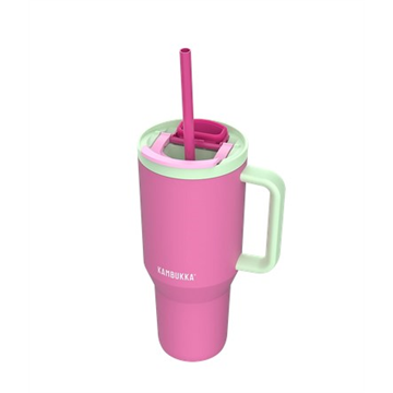 Thermal mug with telescopic straw Kambukka Rio Tumbler 950ml Bubblegum Mint