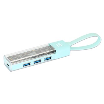 Hub Combo USB 3.2 USB-C™ e USB-A 4 Porte Verde Trasparente