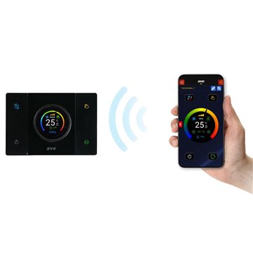 Tekla T44 Cronotermostato WiFi Smart Connesso Rilevatore Umidità Ambiente Grigio