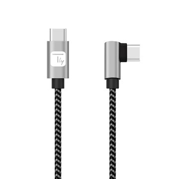 Cavo USB-C™ Maschio 2.0 / USB-C™ Maschio Angolato 3A 1 m Alluminio