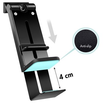 Supporto Porta Smartphone 4,7–6,9" con Rotazione 360° Nero