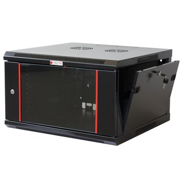 Armadio Rack 19" a muro 6 unità sezione unica prof. 450mm Nero