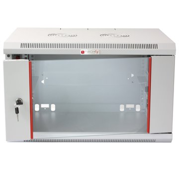 Armadio Rack 19" a muro 9 unità sezione unica prof. 450mm Grigio