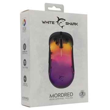 Mouse Ottico USB Gaming 12800 Dpi 7 Tasti Retroilluminazione LED RGB Nero, MORDRED