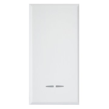WHITEK S44 Deviatore Tasto con Gemma 1P 16AX Illuminabile 1 Modulo Bianco Opaco