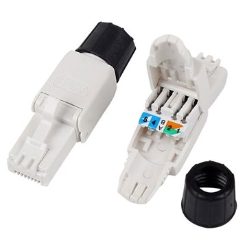 Plug Cat.6A RJ45 UTP Toolless con Copriconnettore
