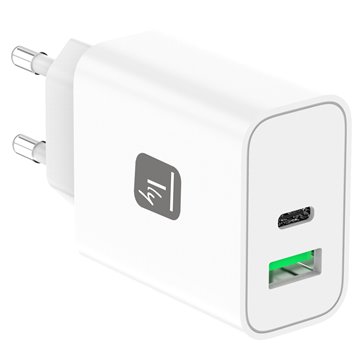 Caricatore Alimentatore GaN USB-C™ 30W e USB-A QC3.0 da Muro