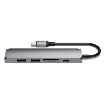 ADATTATORE TYPE C MULTIPORT SPACEGR HDMI-2USB-USBC 4K SATECHI V2 MICRO
