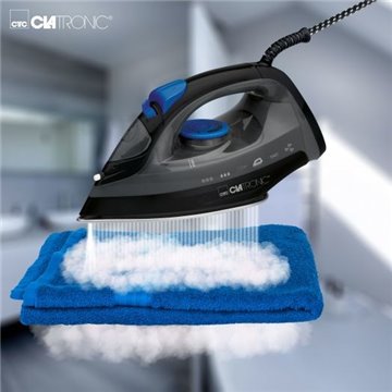 Clatronic DB 3703 iron Dry & Steam iron Stainless Steel soleplate 1800 W Black  Grey