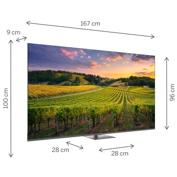 TV 75 THOMSON UHD  SMART 4K QLED T2/C2S2 GOOGLE TV PIEDE