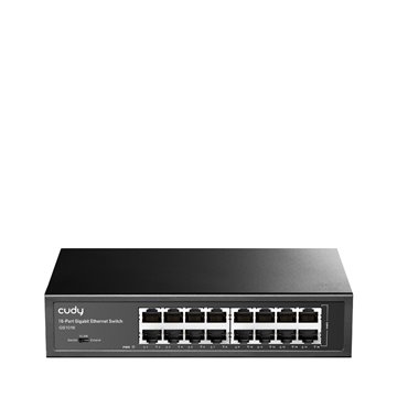 SWITCH 16P GIGABIT VLAN EXT 250MT UNMANAGED DESK/RACK 802,1P QOS