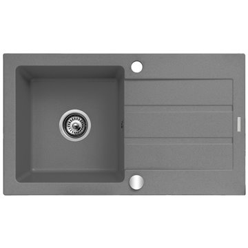 Single-bowl sink with draining board Maidsinks Promo 76x44 1B 1D E070053701