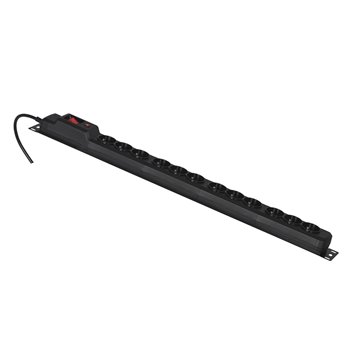 Activejet COMBO 12 socket power strip 1 5m black