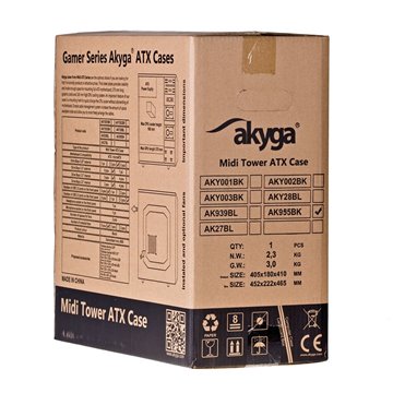 Akyga ' ak995bk PC ATX Nero Midi Tower Black