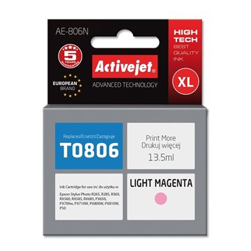 Activejet AE-806N Ink (replacement for Epson T0806 Supreme 13 5 ml light magenta)