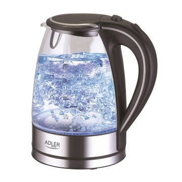 Adler AD 1225 electric kettle 1.7 L Black Stainless steel Transparent 2200 W