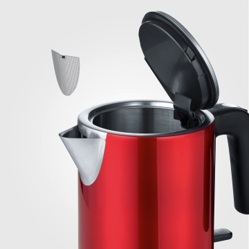 Severin WK 3427 electric kettle 1 L 2400 W Black  Red