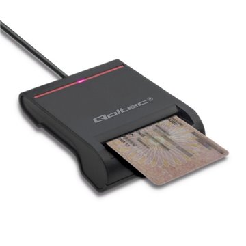 Qoltec Smart chip ID card scanner