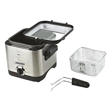 Mesko Home MS 4910 fryer Single 1.5 L Stand-alone 900 W Deep fryer Black  Satin steel