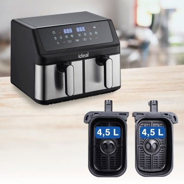 IDEAL Fat-free fryer  double horizontal 9L  8 functions - including food drying