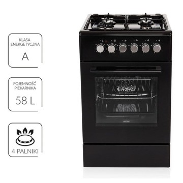 MPM MPM-56-KGM-12B Gas/electric cooker Black