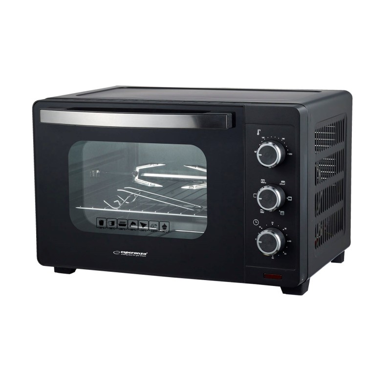 Esperanza EKO006N Mini oven with convection and spit 25 l 1600W Black Esperanza EKO006N Mini oven with convection and spit 25 l 1600W Black