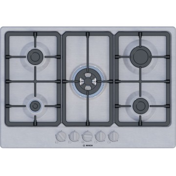 Bosch Serie 4 PGQ7B5K90 hob Stainless steel Built-in 75 cm Gas 5 zone(s)