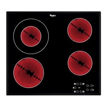 Whirlpool AKT 8130 BA hob Black Built-in Ceramic 4 zone(s)