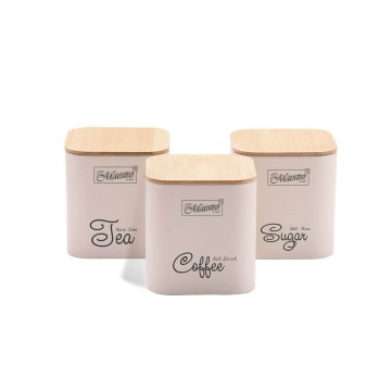 SET OF METAL CONTAINERS 3 PCS MR-1775-3S-IVORY