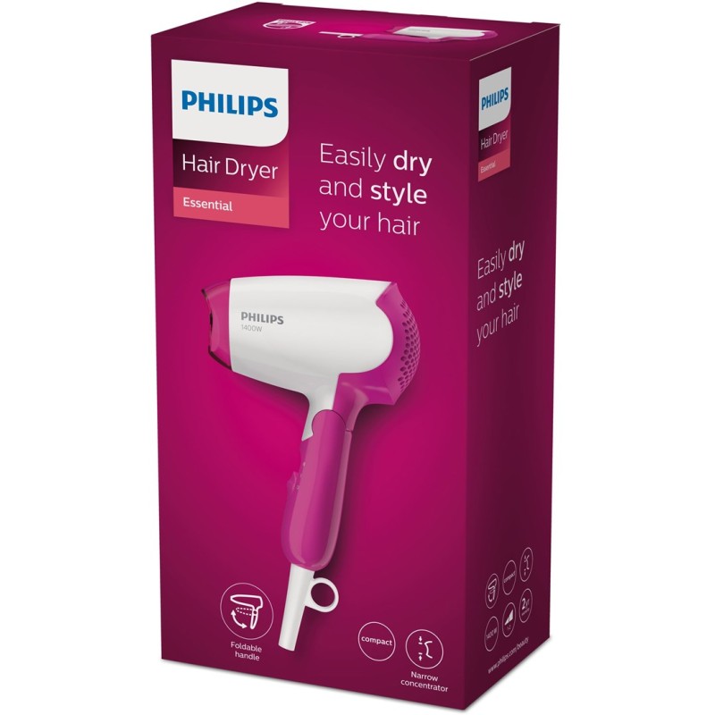 Philips DryCare BHD003/00 hair dryer 1400 W Pink  White Philips DryCare BHD003/00 hair dryer 1400 W Pink  White
