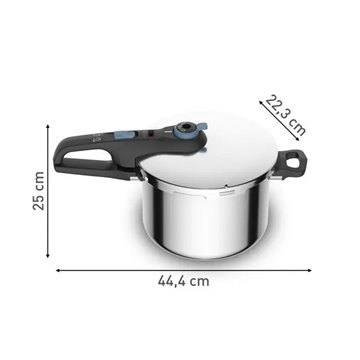 Pressure cooker TEFAL SECURE TRENDY 6L + stainless steel basket