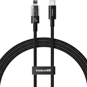 Baseus Gem USB-C to iP fast charging cable 1 m 20 W Black