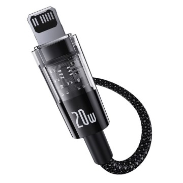 Baseus Gem USB-C to iP fast charging cable 1 m 20 W Black