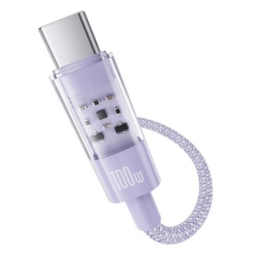 Baseus Gem USB A to USB C fast charging cable 1 m 100 W Purple