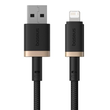 Baseus Dura Type A to IP 2.4A fast charging cable Black  Gold