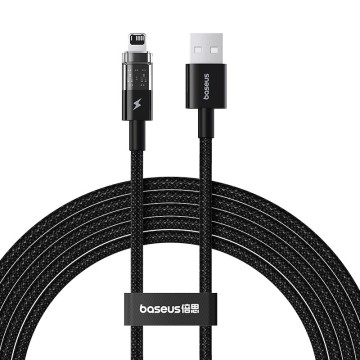 Baseus Gem USB to IP 2.4A fast charging cable 2 m Black