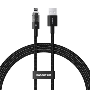 Baseus Gem USB to IP 2.4A fast charging cable 1 m Black