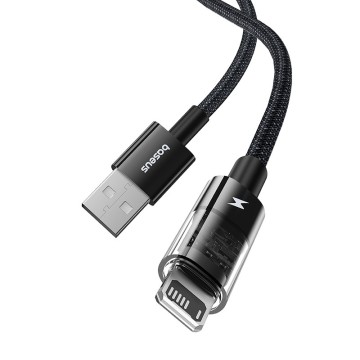 Baseus Gem USB to IP 2.4A fast charging cable 1 m Black