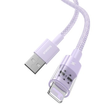 Baseus Gem USB to IP 2.4A fast charging cable 1 m Purple